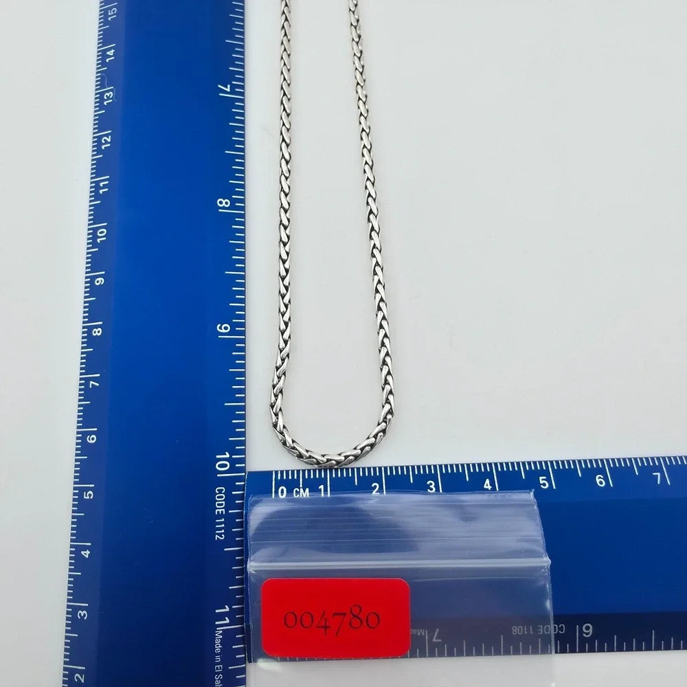 BRIGHTON Add-A-Charm Necklace Wheat Chain Silver Plate 3mm 20